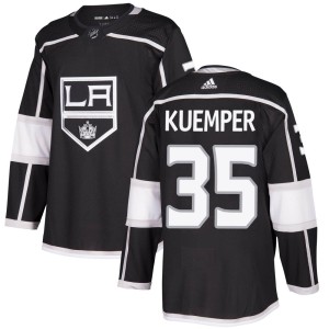 Darcy Kuemper Men's Adidas Los Angeles Kings Authentic Black Home Jersey