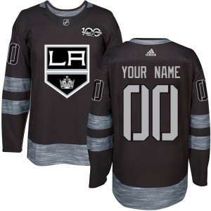Custom Youth Los Angeles Kings Authentic Black Custom 1917-2017 100th Anniversary Jersey