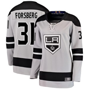 Anton Forsberg Women's Fanatics Branded Los Angeles Kings Breakaway Gray Alternate Jersey
