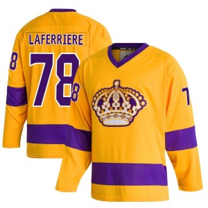 Alex Laferriere Men's Adidas Los Angeles Kings Authentic Gold Classics Jersey