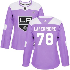 Alex Laferriere Women's Adidas Los Angeles Kings Authentic Purple Fights Cancer Practice Jersey