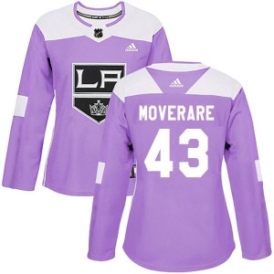 Jacob Moverare Women's Adidas Los Angeles Kings Authentic Purple Fights Cancer Practice Jersey