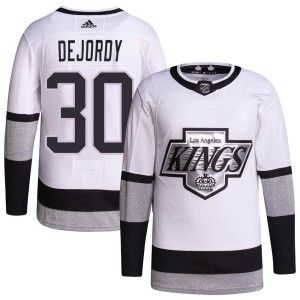 Denis Dejordy Men's Adidas Los Angeles Kings Authentic White 2021/22 Alternate Primegreen Pro Player Jersey