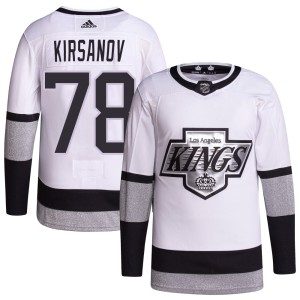Kirill Kirsanov Men's Adidas Los Angeles Kings Authentic White 2021/22 Alternate Primegreen Pro Player Jersey