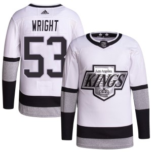 Jared Wright Men's Adidas Los Angeles Kings Authentic White 2021/22 Alternate Primegreen Pro Player Jersey