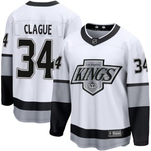 Kale Clague Men's Fanatics Branded Los Angeles Kings Premier White Breakaway Alternate Jersey