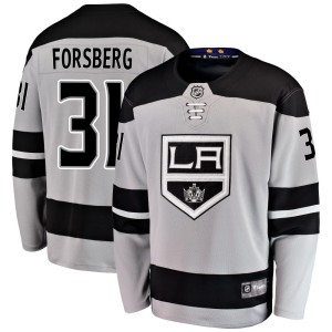 Anton Forsberg Men's Fanatics Branded Los Angeles Kings Breakaway Gray Alternate Jersey