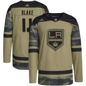 Rob Blake Men's Adidas Los Angeles Kings Authentic Camo Military Appreciation Practice Jersey